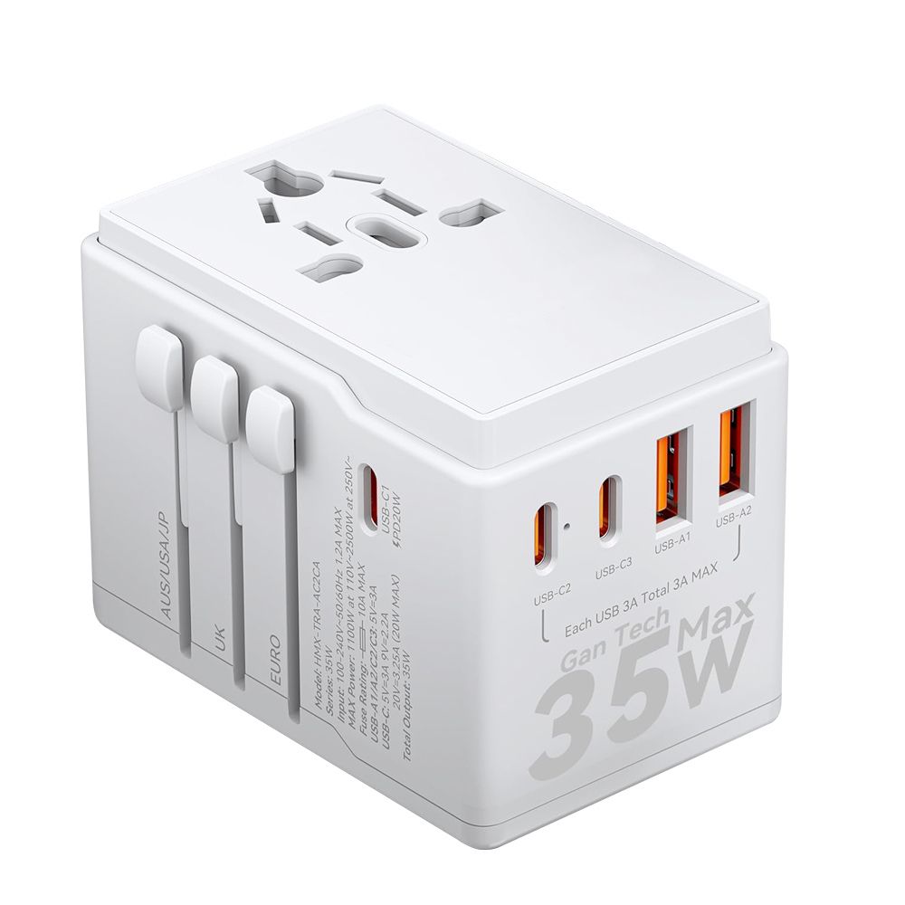 Dudao universal rejseadapter 35W - hvid